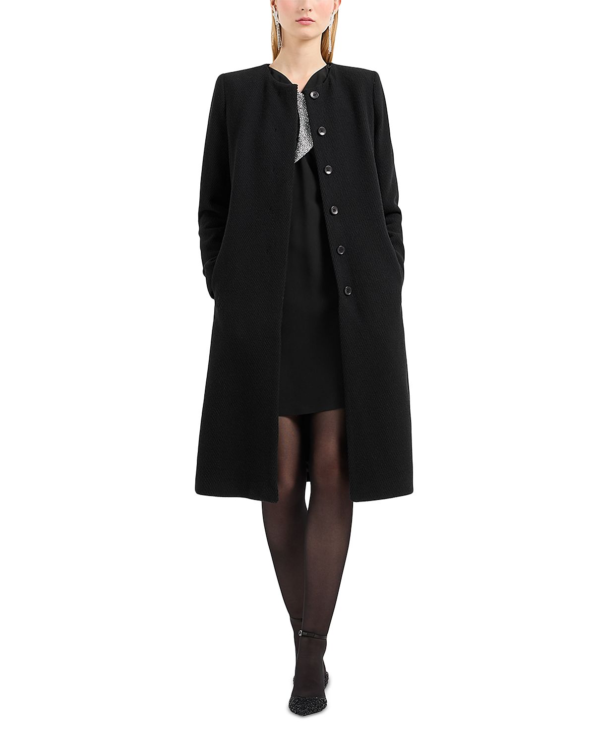 Emporio Armani Foulard Collar Coat