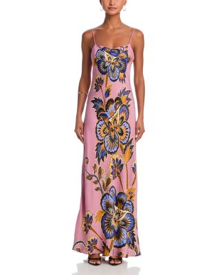 Floral Pink Slip Maxi Dress