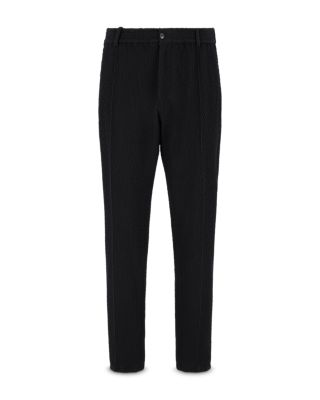 3D Effect Virgin Wool Stretch Jersey Trousers
