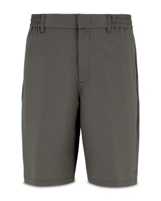 Technical Nylon Blend Seersucker Regular Fit Bermuda Shorts