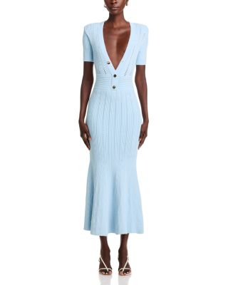 Self-Portrait Pointelle Midi Dress | Bloomingdale's Women