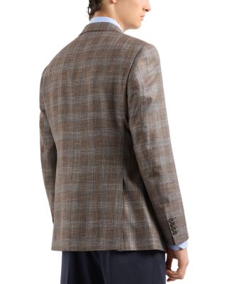 Plaid Single Breasted Blazer
