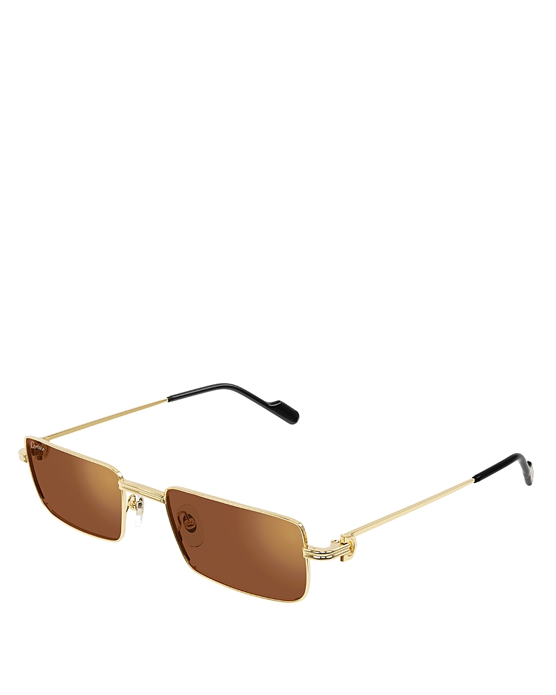 Cartier Metallic Gold Sunglasses In Gold/brown Gradient