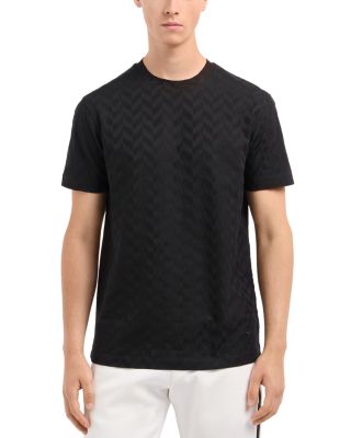 Cotton Jersey Chevron Jacquard Tee