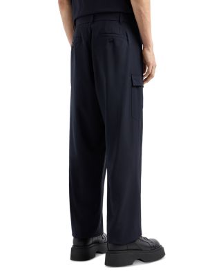 Cool Wool Regular Fit Pleated Cargo Pants 