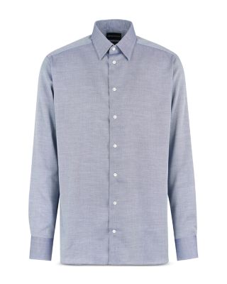 New York Regular Fit Micro Jacquard Motif Dress Shirt