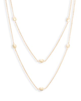 Aqua Layered Station Necklace, 16 - Exclusive