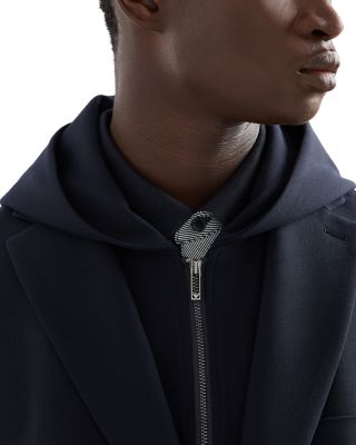 Blazer with Detachable Hooded Dickie Jacket