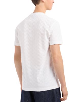 Cotton Jersey Chevron Jacquard Tee