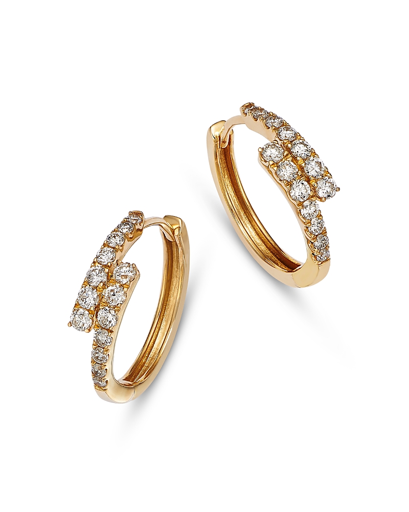 Bloomingdale's Fine Collection 14K Yellow Gold Diamond Huggie Hoop Earrings, 1.00 tcw
