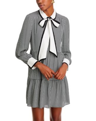 Alice+Olivia■Carol Tie Neck Mini Dress■ドレス Alice and Olivia Carol Tie Neck Mini Dress | Bloomingdale's