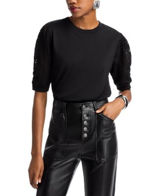 FRAME - Frankie Lace Sleeve Top