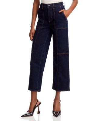 Rails - Getty Crop High Rise Utility Wide Leg Jeans in Midnight