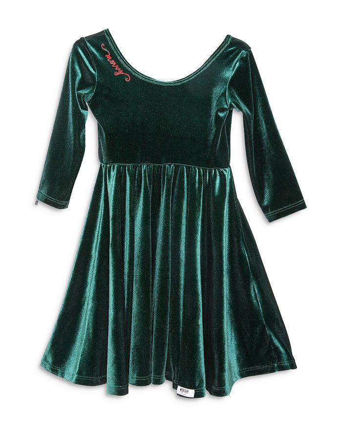 Bloomingdales green velvet dress outlet