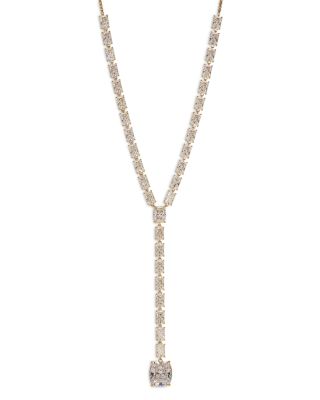 Nadri - Cubic Zirconia Lariat Necklace in 18K Gold Plated, 16"-18"