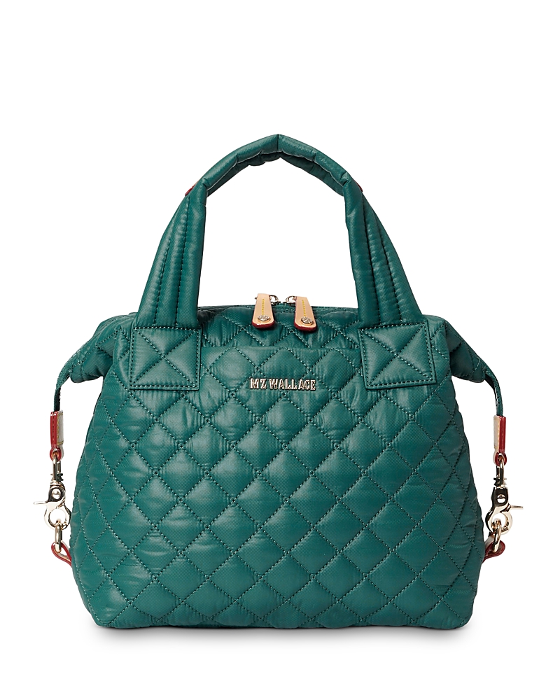 Mz Wallace Small Sutton Deluxe Tote In Emerald/gold