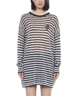 The Kooples Striped Drop Shoulder Sweater