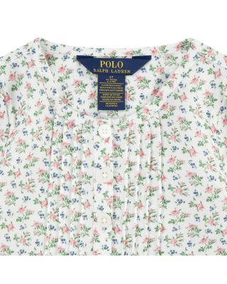 Girls' Polo Ralph Lauren Long Sleeve Pintuck Nightgown - Little Kid