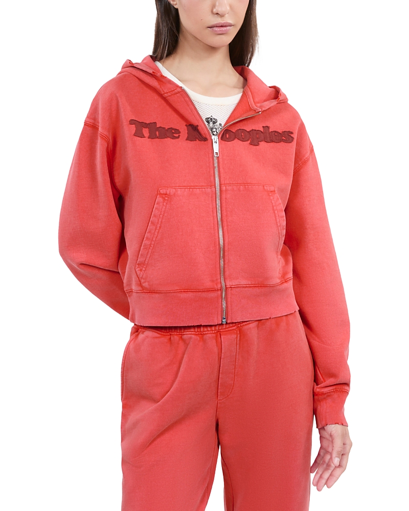 The Kooples Zip Front Logo Hoodie