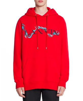 Lanvin Unisex Dragon Print Loose-Fitting Hoodie