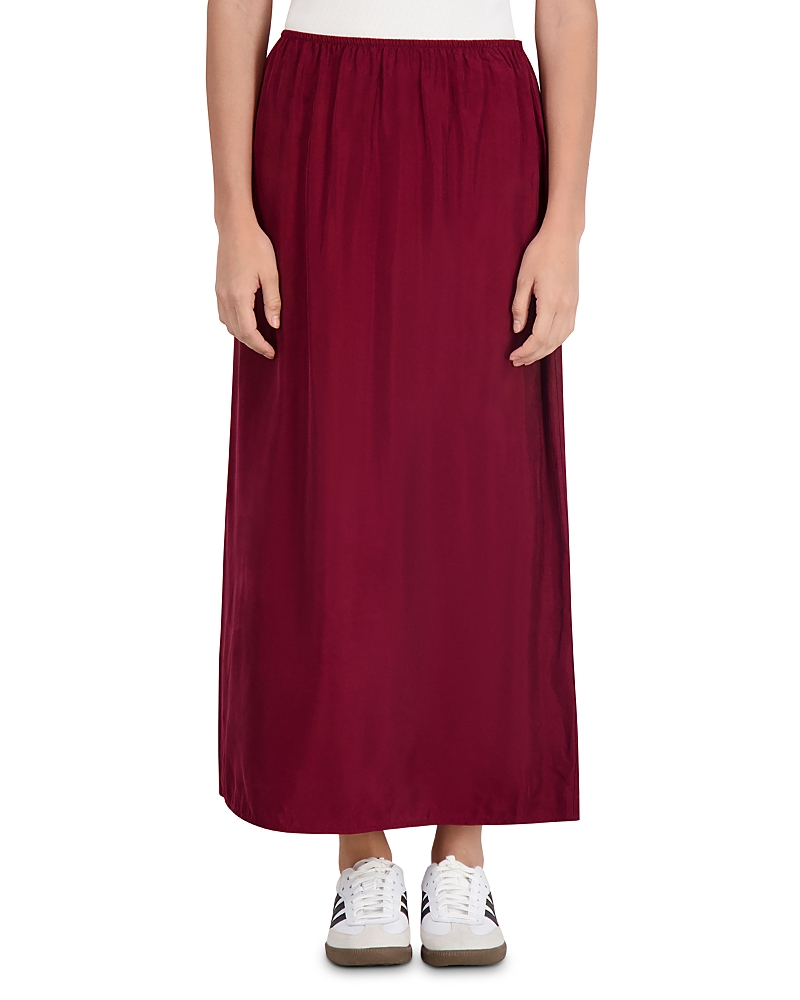 Point Faux Suede A Line Skirt