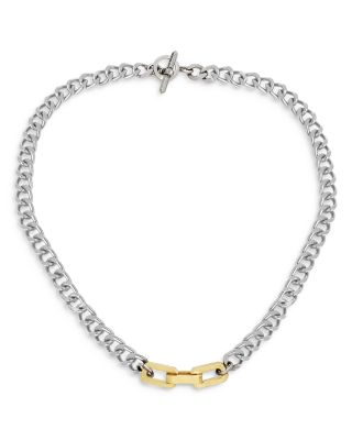 ALLSAINTS - Hexagon Link Statement Necklace, 16.5"