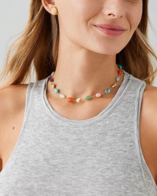 18K Yellow Gold Siviglia Multi Stone Collar Necklace, 16.5" - Exclusive