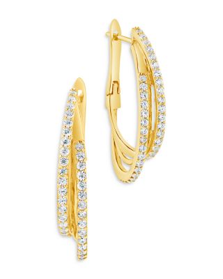 Sterling Forever - Kyle Two Row Hoop Earrings