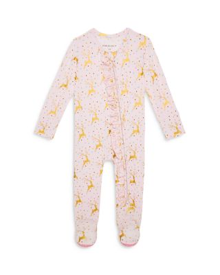 Posh Peanut - Girls' Ryleigh Full Zip Ruffled Footie Pajamas - Baby