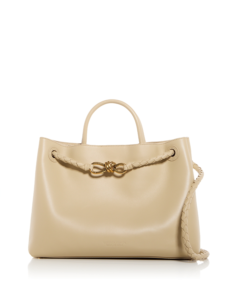 Bottega Veneta Andiamo Medium Leather Tote Bag In Butterscotch/brass