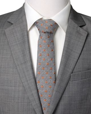 Holiday Pumpkin Herringbone Silk Tie