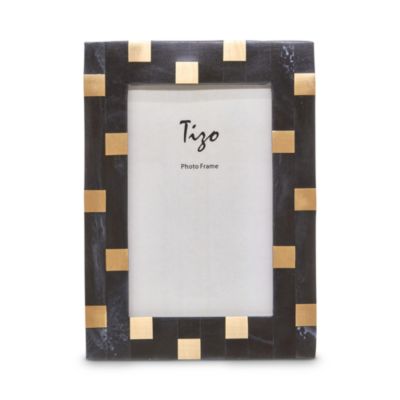 Tizo - Bone Resin/Brass Picture Frame, 5" x 7"
