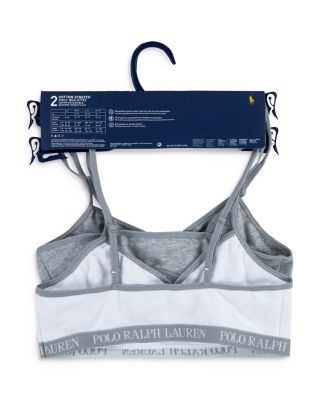 Girls' Cotton Stretch Jersey Bralettes, Pack of 2 - Big Kid