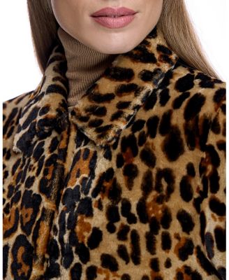Animal Print Shearling Coat