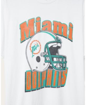 Unisex NFL Miami Dolphins Throwback Helmet Flea Market Tee
