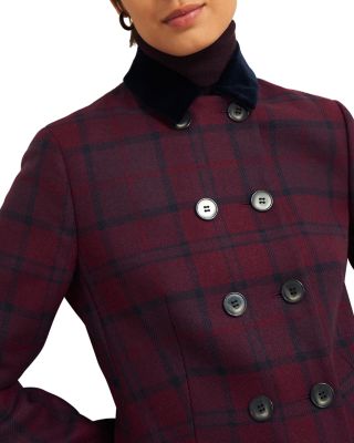 Patricia Plaid Double Breasted Coat