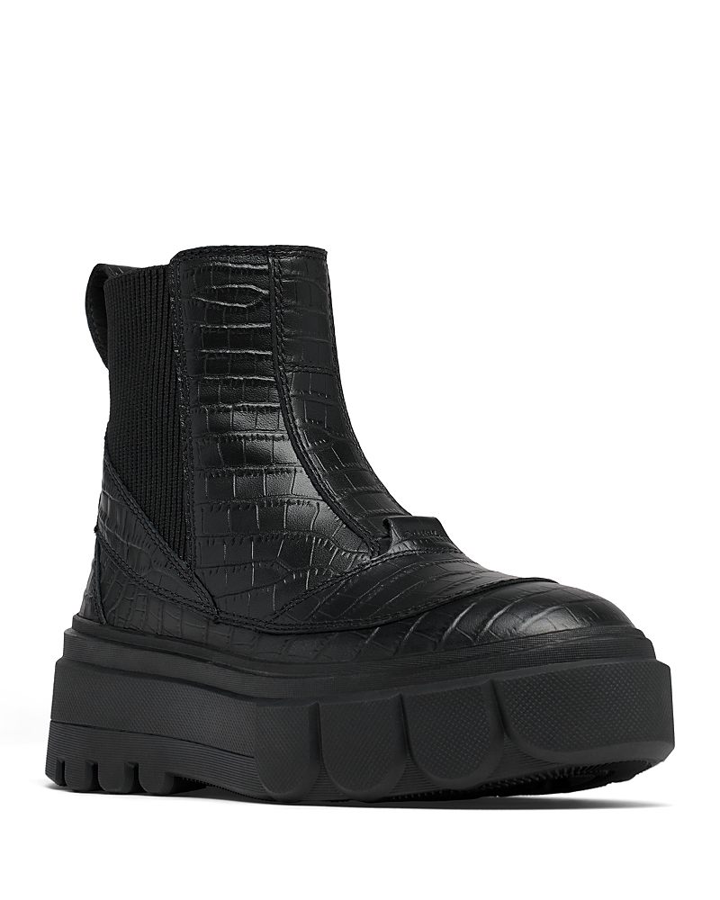 Sorel Caribou X Waterproof Platform Chelsea Boot In Black/black