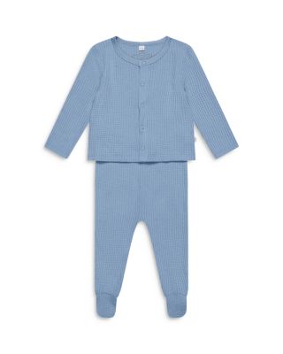 Unisex Waffle Cardigan & Footed Leggings Outfit - Baby