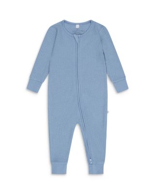 MORI - Unisex Waffle Two Way Zip Romper - Baby