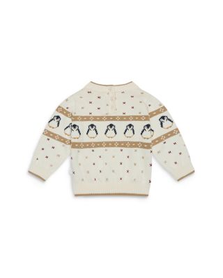 Unisex Penguin Fair Isle Knit Sweater - Baby