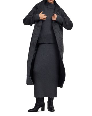 Peckworth Plaid Double Breasted Long Coat