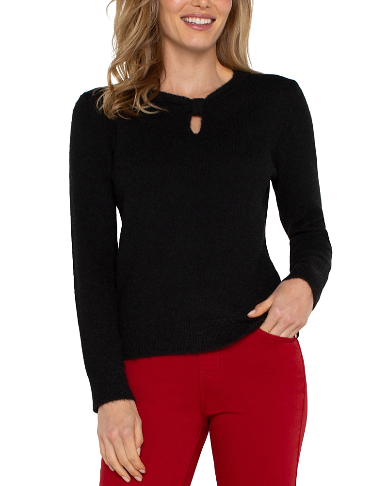 Liverpool Los Angeles Cutout Bow Neck Sweater