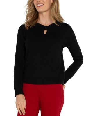 Cutout Bow Neck Sweater