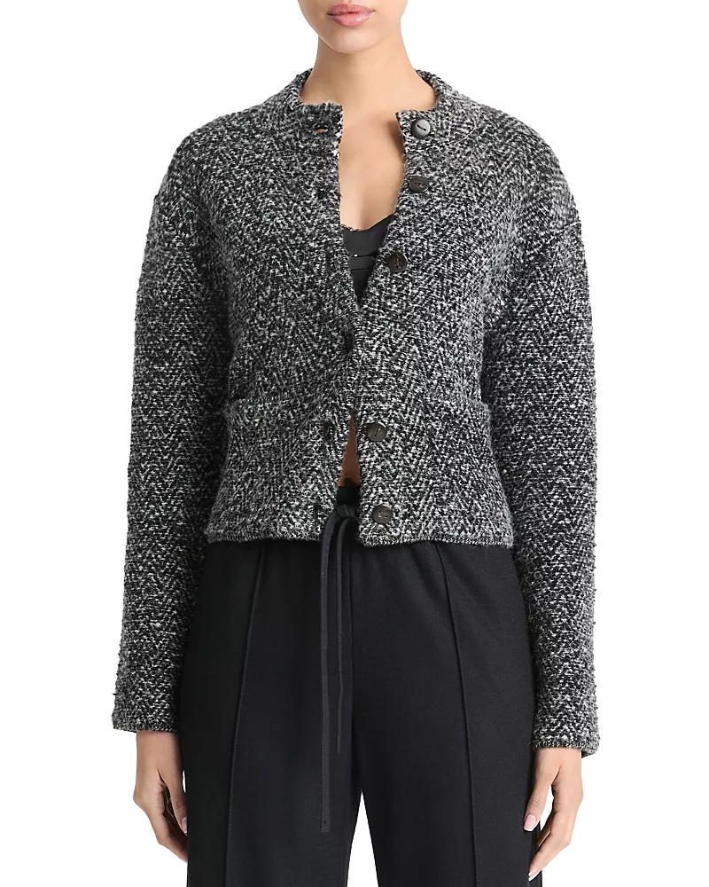 Vince Herringbone Cardigan