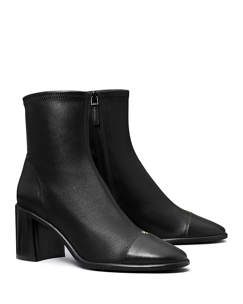 Tory Burch Cap Toe Bootie In Black