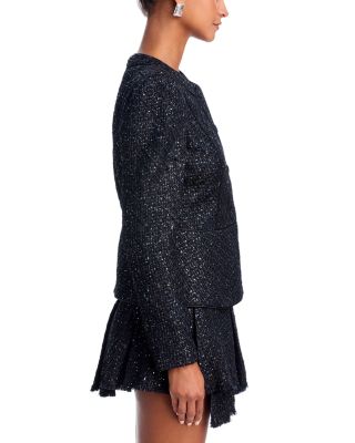 Sequin Tweed Peplum Jacket - Exclusive