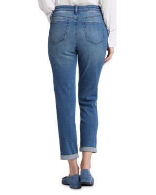 Margot Cuffed High Rise Girlfriend Jeans in Angel