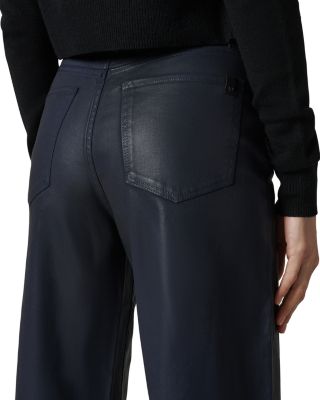 The Mia High Rise Wide Leg Coated Jeans in Navy