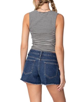 Dillan Striped Square Neck Top