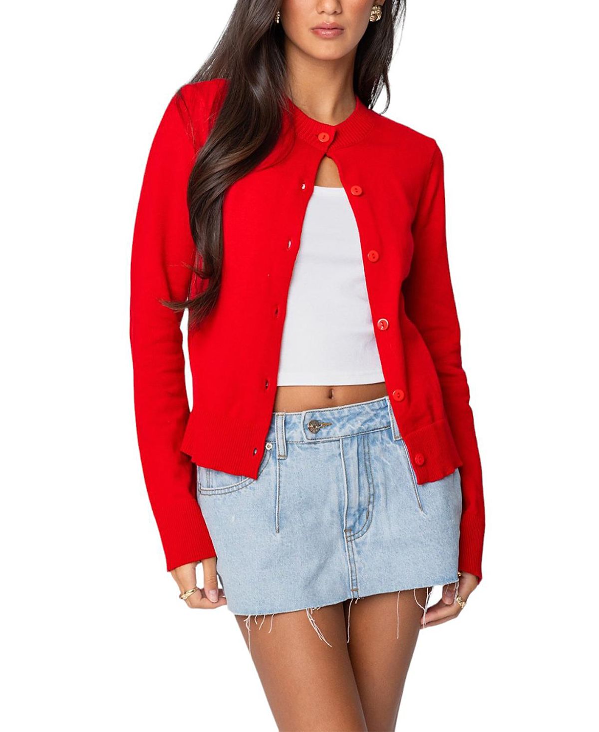 Edikted Hollie Button Up Cardigan
